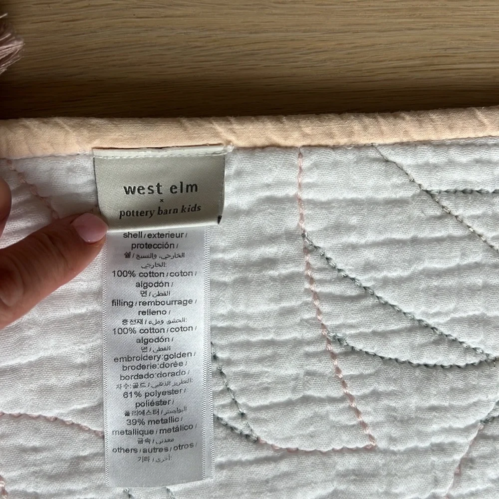 West Elm x Pottery Barn Deco Palm Crib Quilt